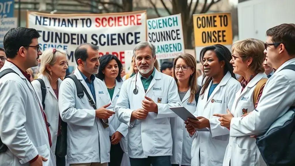 Future of science funding protests