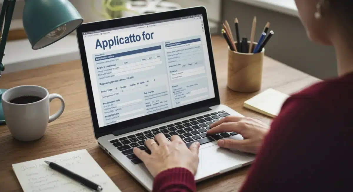 Individual preparing to apply for federal benefits programs online