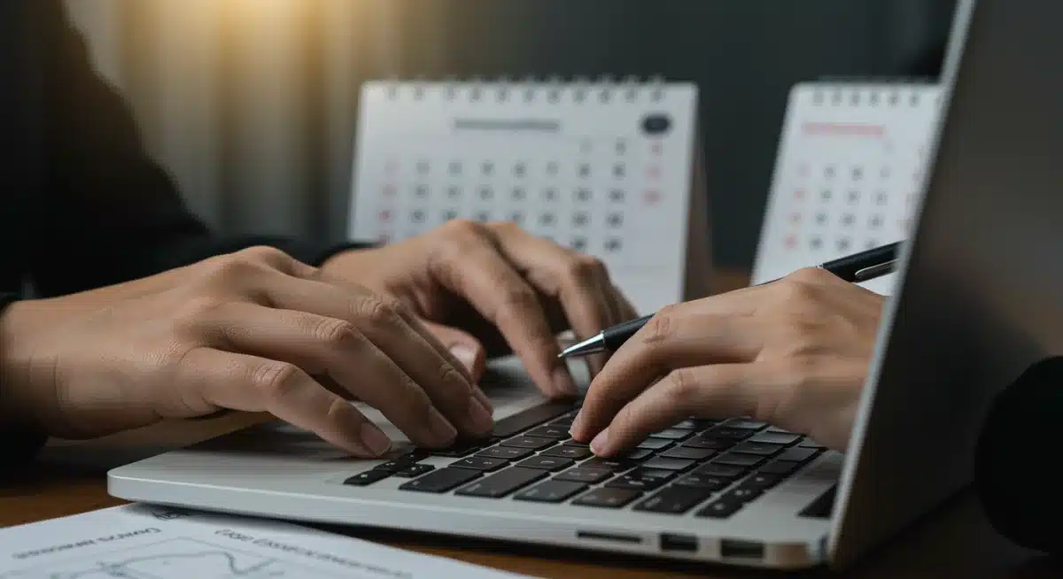 Person researching new parental leave legislation on a laptop.