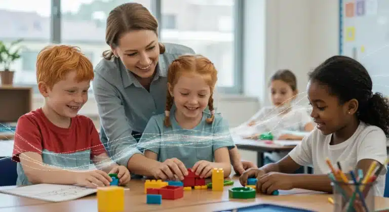 Diverse students learning in a modern classroom, symbolizing new federal education funding