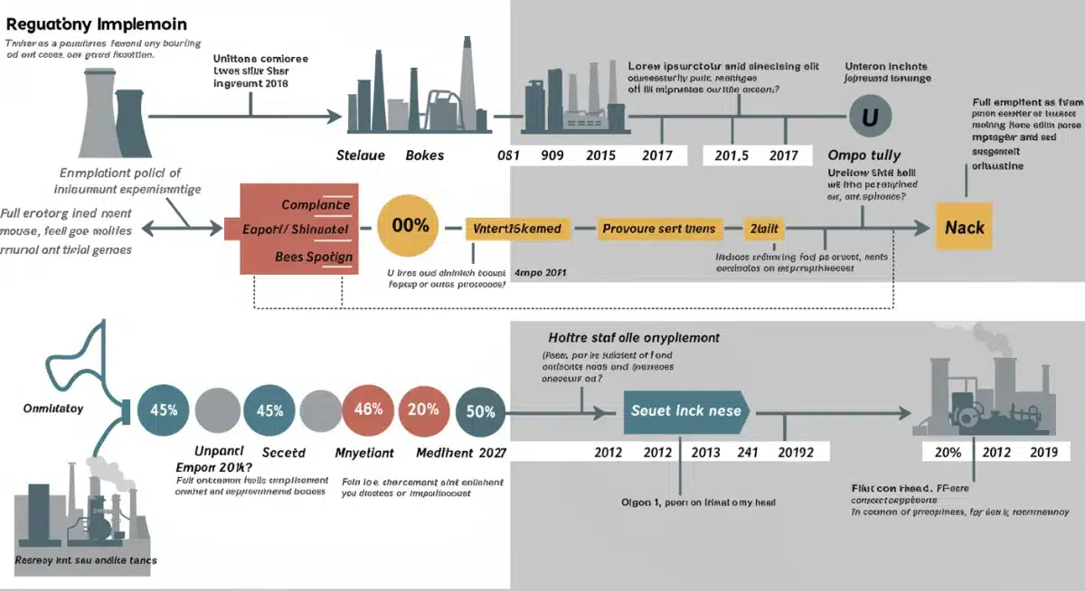 Timeline of EPA industrial emissions regulation implementation.