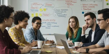 Teachers engaging in professional development workshop, discussing national certification programs