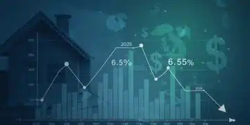 Graph showing mortgage rate trends decreasing towards 6.5% in January 2026