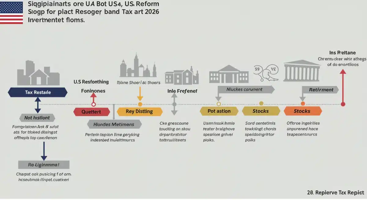 Timeline illustrating key US tax reform milestones towards 2026