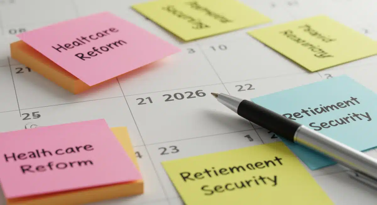 Calendar marking 2026 for new employee benefits mandates and compliance.
