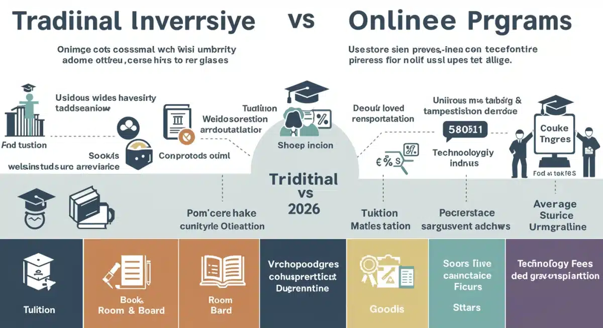 Cost comparison of online versus traditional degrees 2026