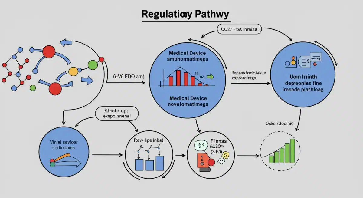 Illustration of new FDA medical device regulatory pathway and approval process.