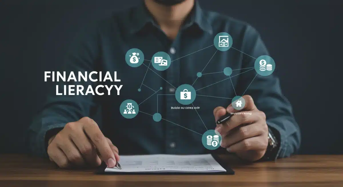 Graphic demonstrating key aspects of financial literacy for effective money management.