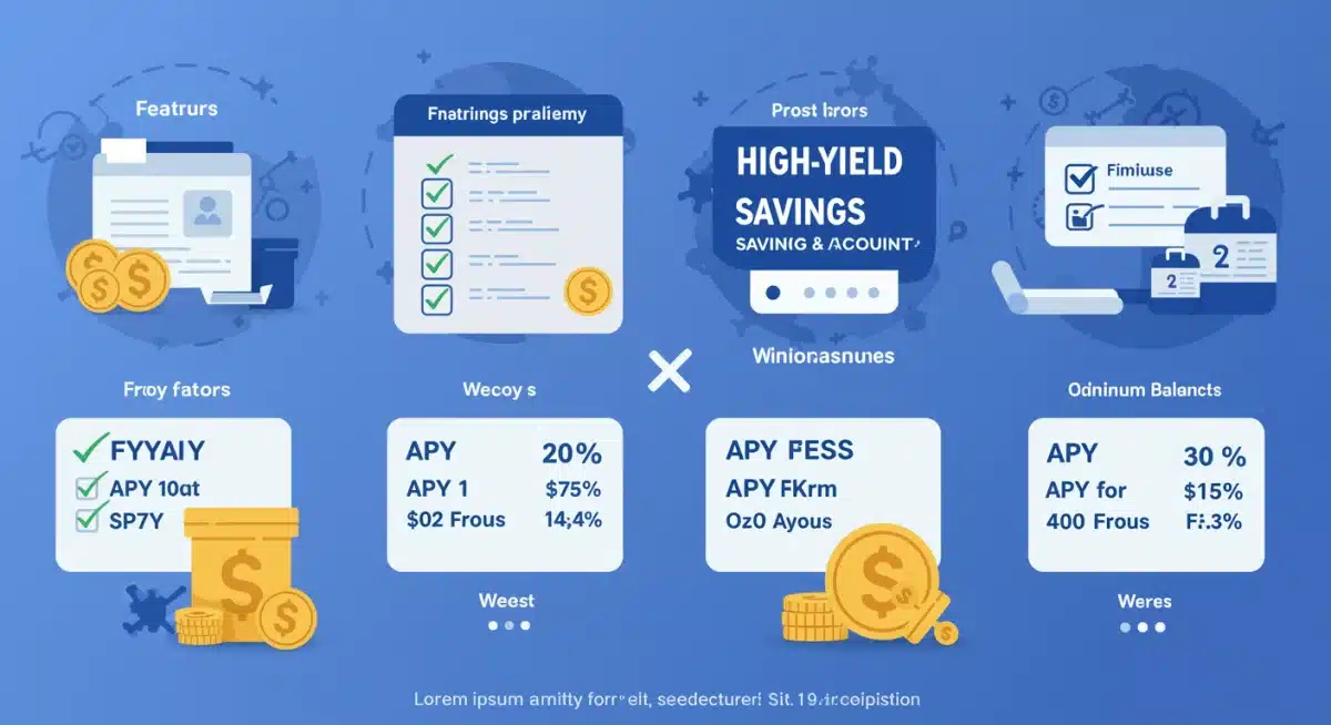 Infographic comparing high-yield savings account features and APY rates