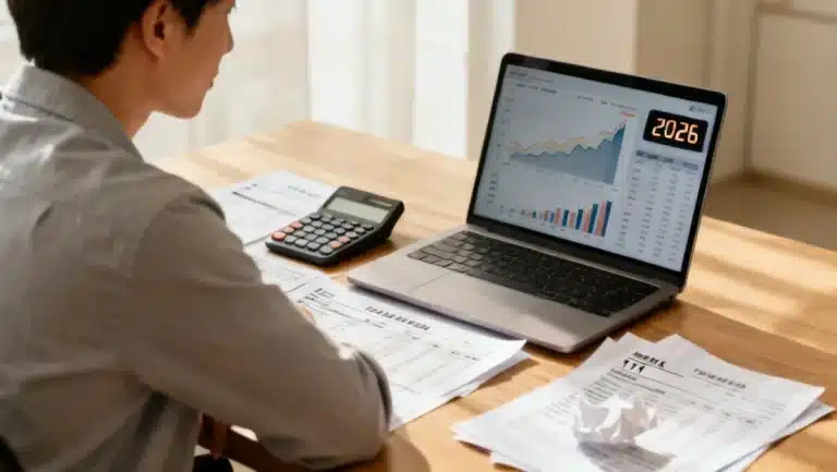 Financial advisor helping client with tax-loss harvesting strategy for 2026.