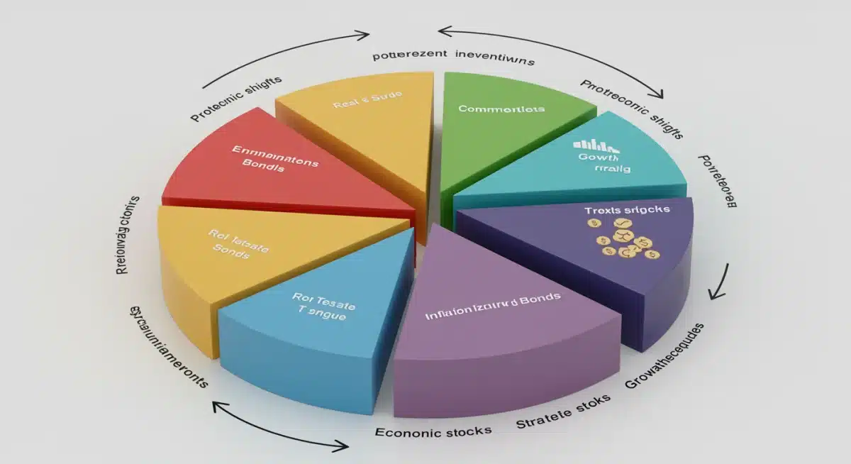 Diversified investment portfolio pie chart showing inflation-resistant assets