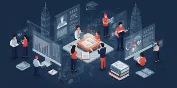 Diverse individuals learning new skills for US education careers