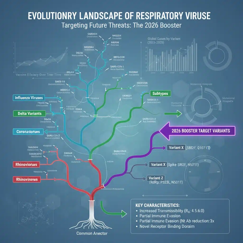 Emerging respiratory virus variants and their evolutionary pathways