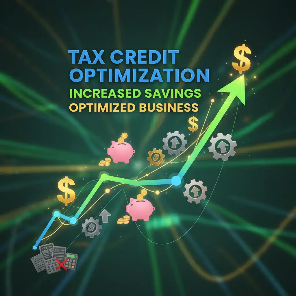 Growth chart symbolizing financial savings and business optimization from tax credits.