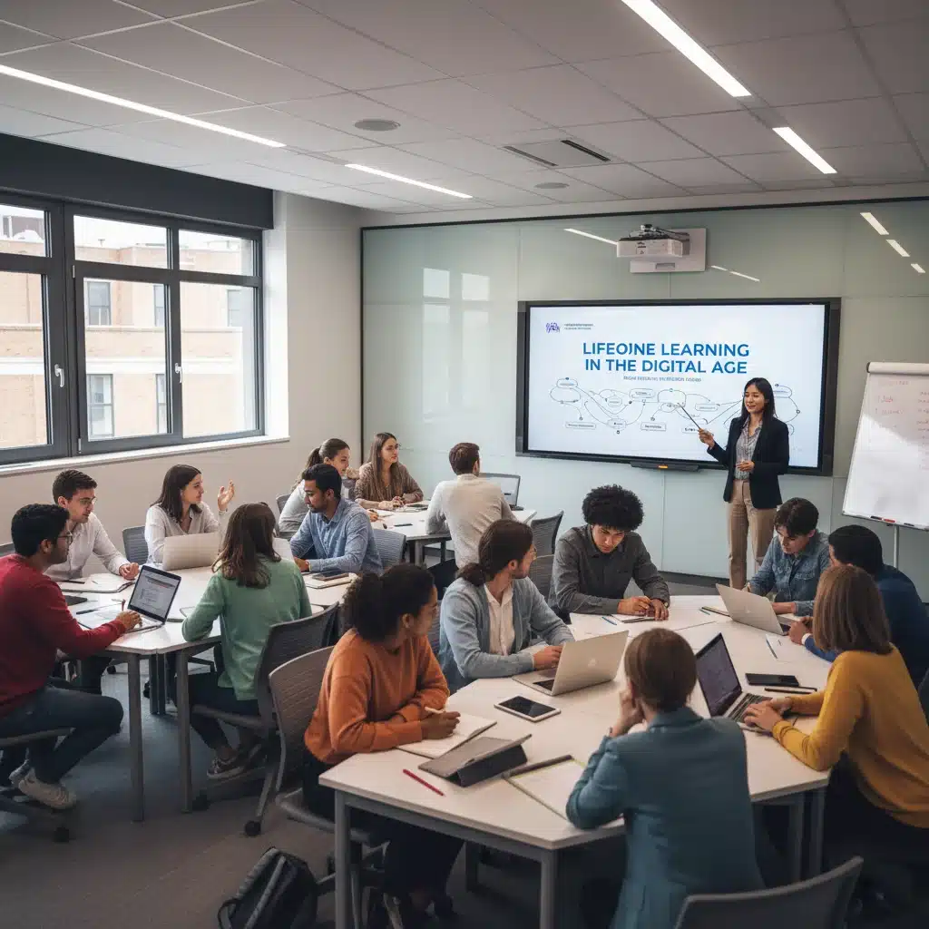 Students engaged in a modern classroom setting