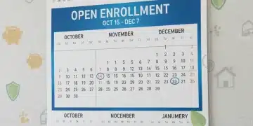 Calendar highlighting a three-month window for open enrollment 2026 benefits planning.