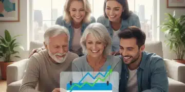 Group of people planning 2026 retirement finances on a tablet