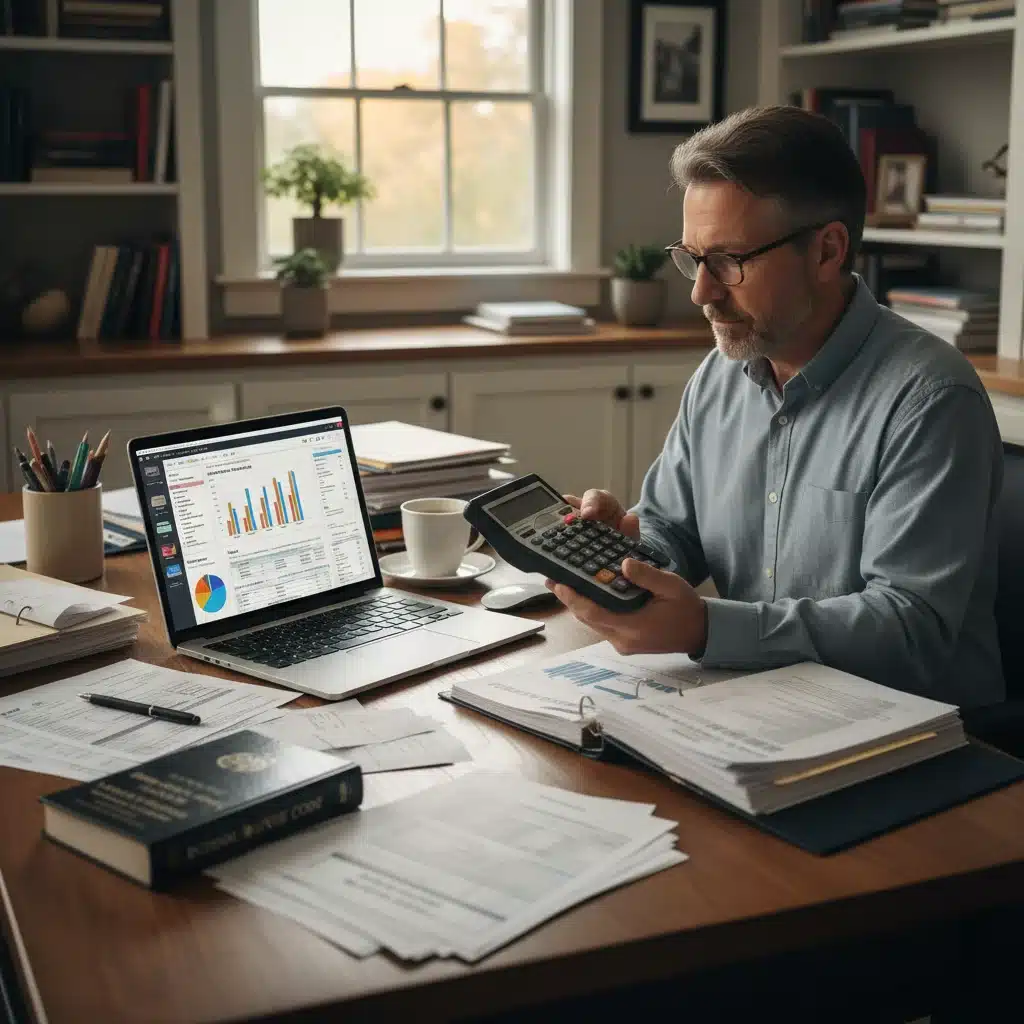 Individual calculating potential savings from 2026 dependent care benefits.