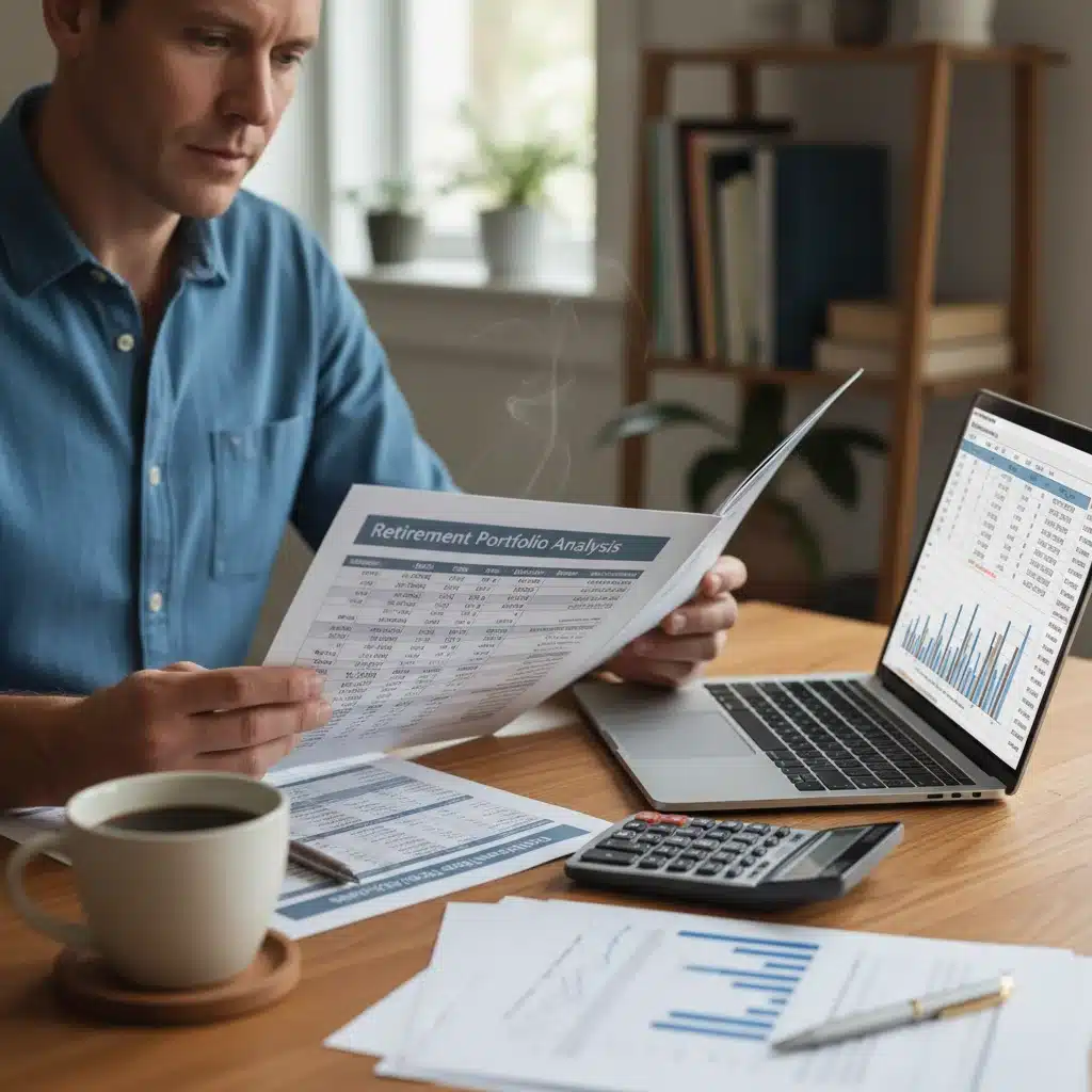 Individual reviewing financial documents for retirement strategy