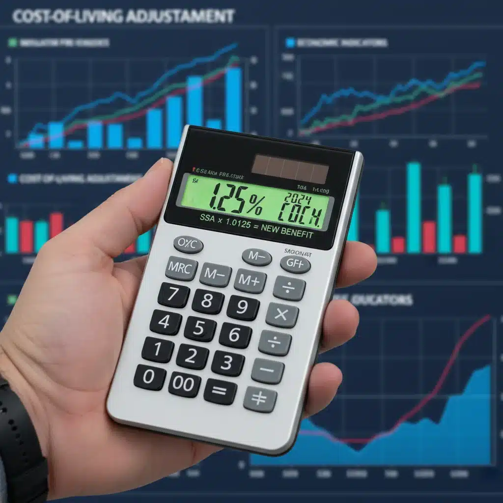 Calculator showing cost-of-living adjustment impact on Social Security